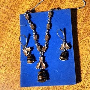 Necklace and earrings